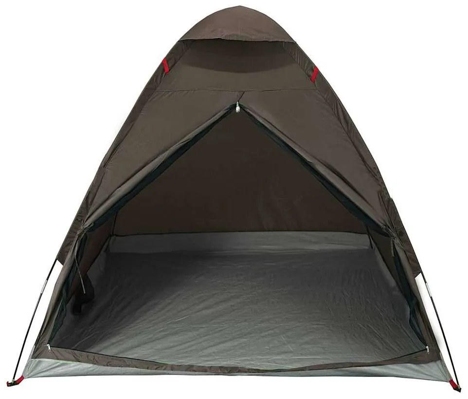 Tenda de campismo cúpula para 2 pessoas impermeável castanho