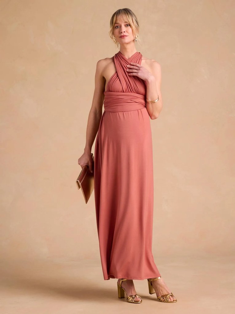 1 vestido comprido, 7 looks, Fantastic Dress da ENVIE DE FRAISE rosa-velho