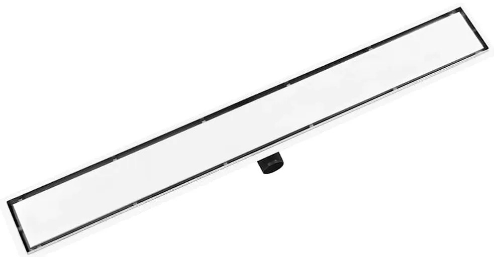 Dreno de chuveiro com tampa 2 em 1 103x14 cm aço inoxidável