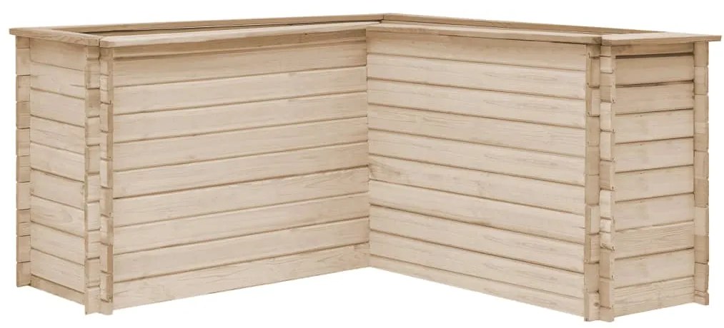 vidaXL Canteiro elevado de jardim 150x150x80 cm pinho maciço