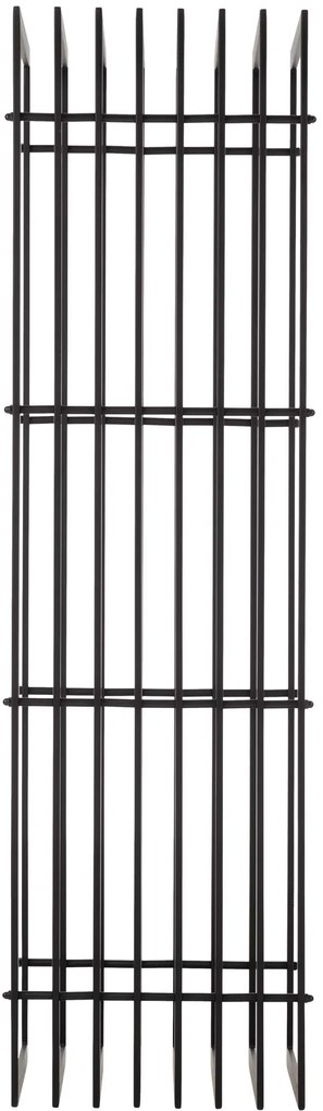 Suporte para lenha Irving em aço inoxidável 50 x 150 x 40 cm Preto