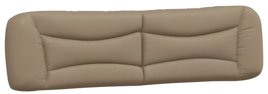 Estrutura cama cabeceira 200x200 cm couro artificial cappuccino