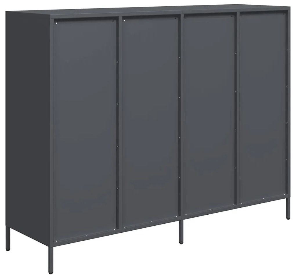 Aparador 135x39x103,5 cm aço laminado a frio antracite