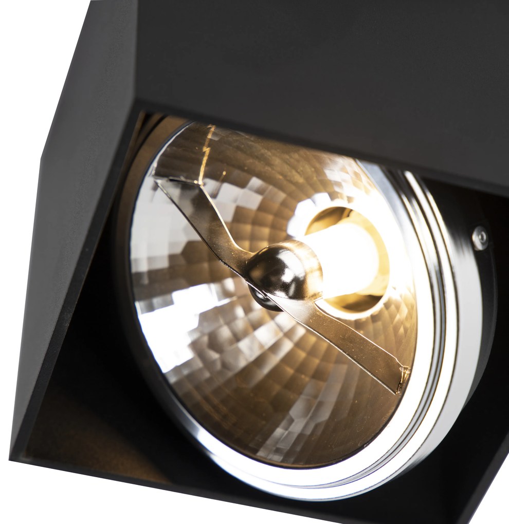 Foco de embutir design quadrado preto - Box Moderno
