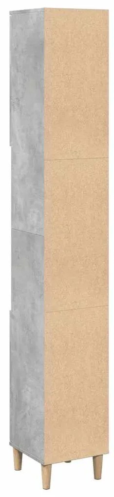 Armário de Casa de Banho 30x30x190 cm derivados de madeira cinzento ci