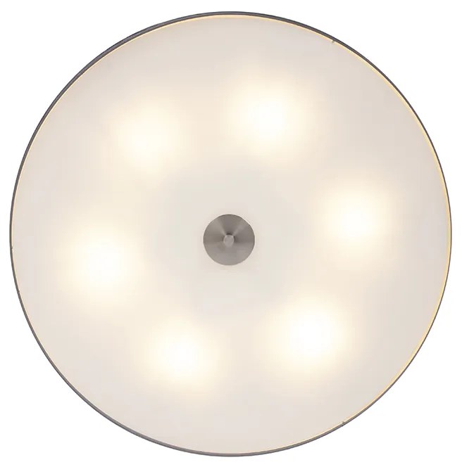 Candeeiro de teto rústico cinzento 70 cm - Drum Moderno,Country / Rústico