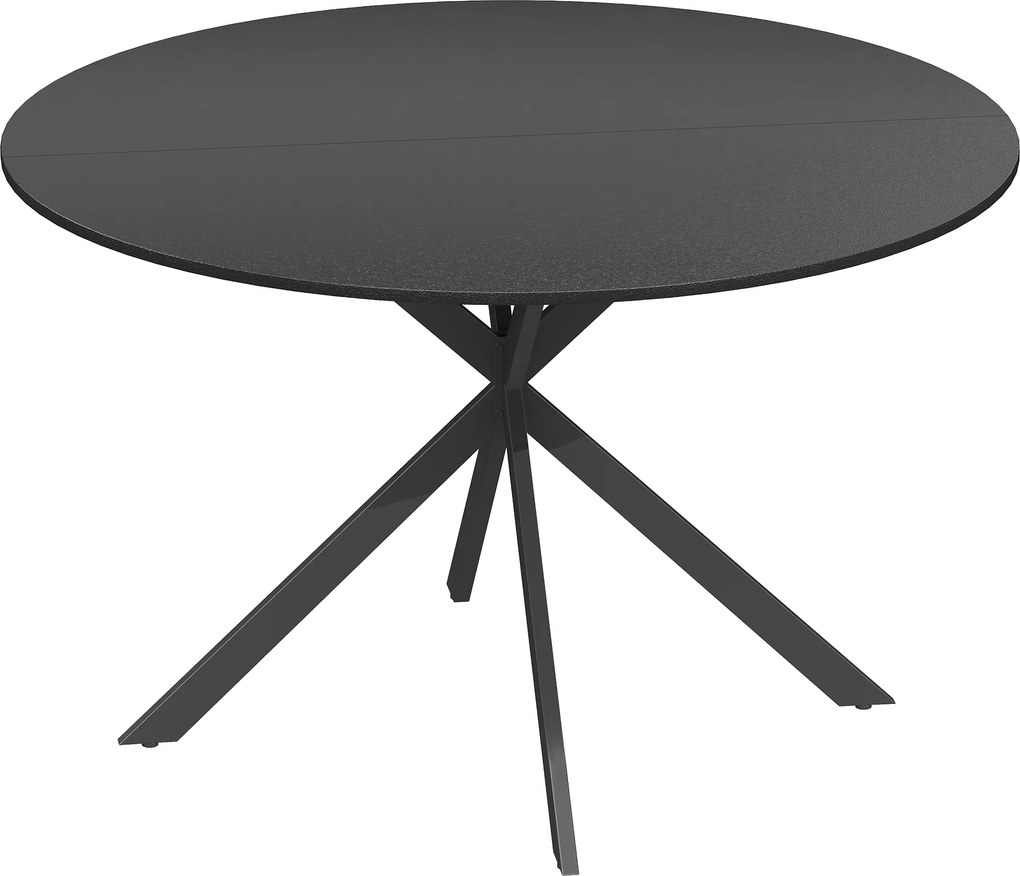 HOMCOM Mesa de Jantar Redonda para 4 Pessoas Mesa de Cozinha Estilo Industrial com Pernas de Aço para Sala de Jantar Cozinha Preto | Aosom Portugal