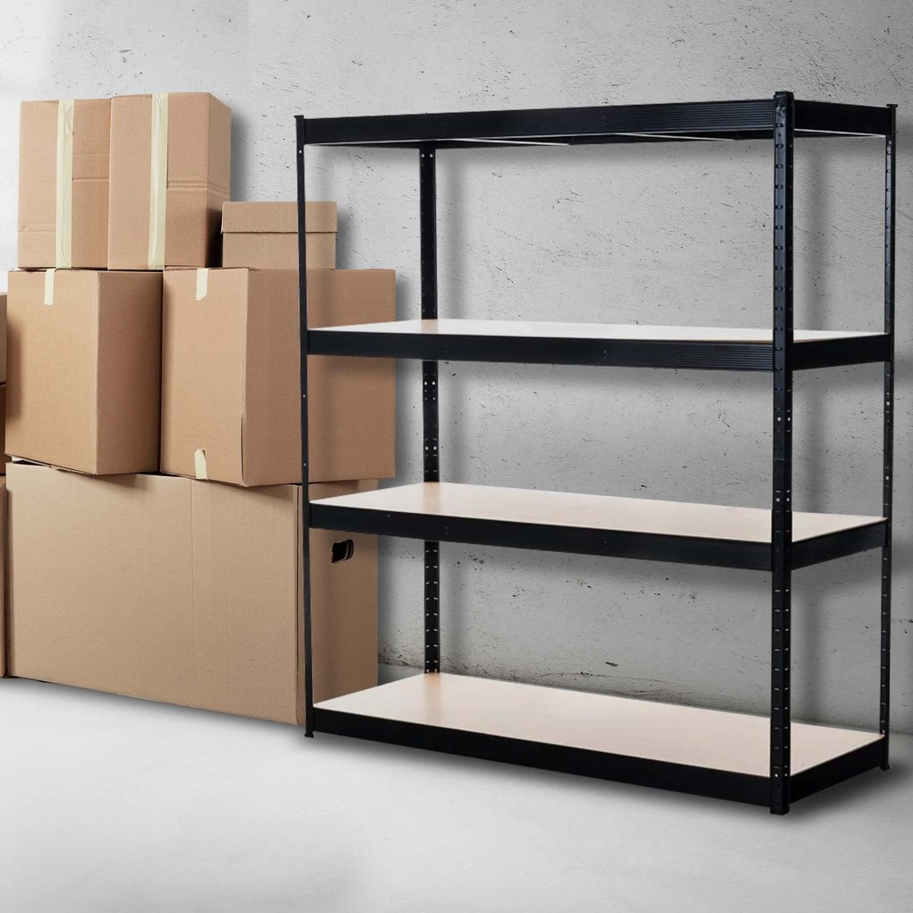 Estante para cargas pesadas 160 x 180 x 60 cm Preto