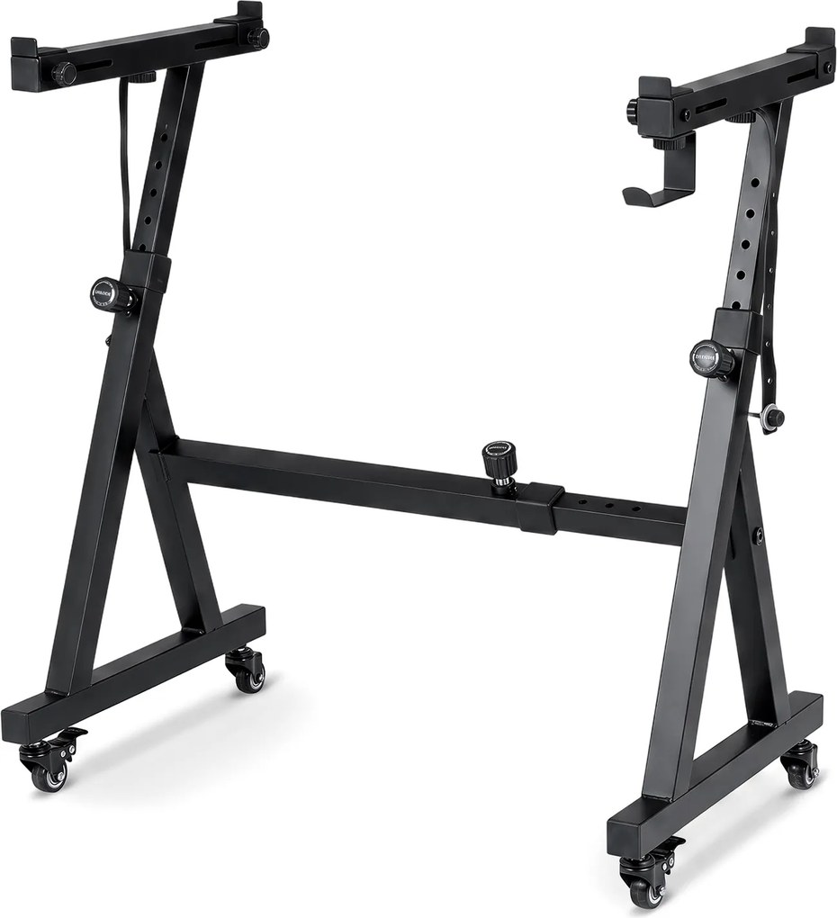 Suporte para Teclado (TECLADO NÃO INCLUIDO), 59,5-90,5 x 51,5 x 62-94 cm, Ajustável em Altura, Preto