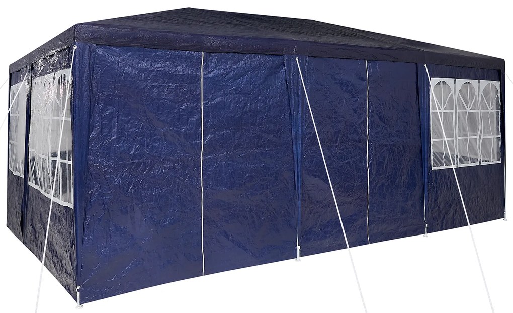 Tenda de Festa com 10 Laterais Azuis 6x4 m PE