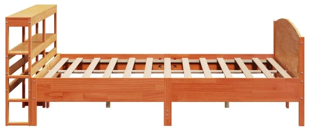 Cama sem colchão 180x200 cm pinho maciço castanho-mel