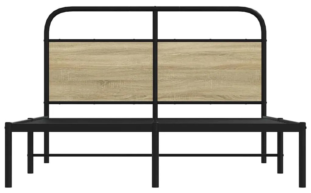 Estrutura cama s/ colchão derivados de madeira carvalho sonoma