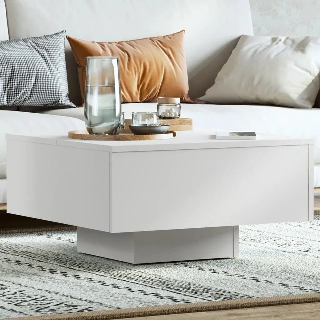 806885 vidaXL Mesa de centro 60x60x31,5 cm contraplacado branco