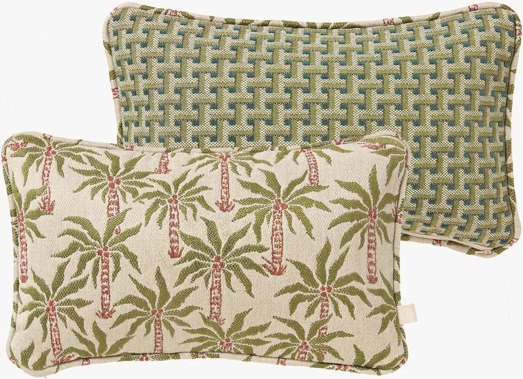 Almofada reversível artesanal para exterior Laura