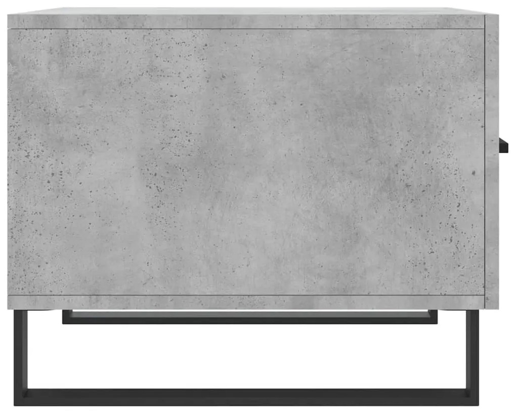 Mesa de centro 50x50x40 cm madeira processada cinza cimento