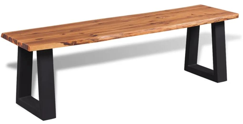 245687 vidaXL Banco madeira de acácia maciça 145 cm