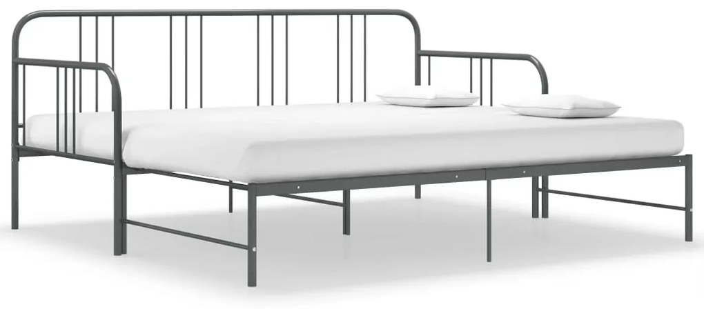 Estrutura sofá-cama de puxar 90x200 cm metal cinzento