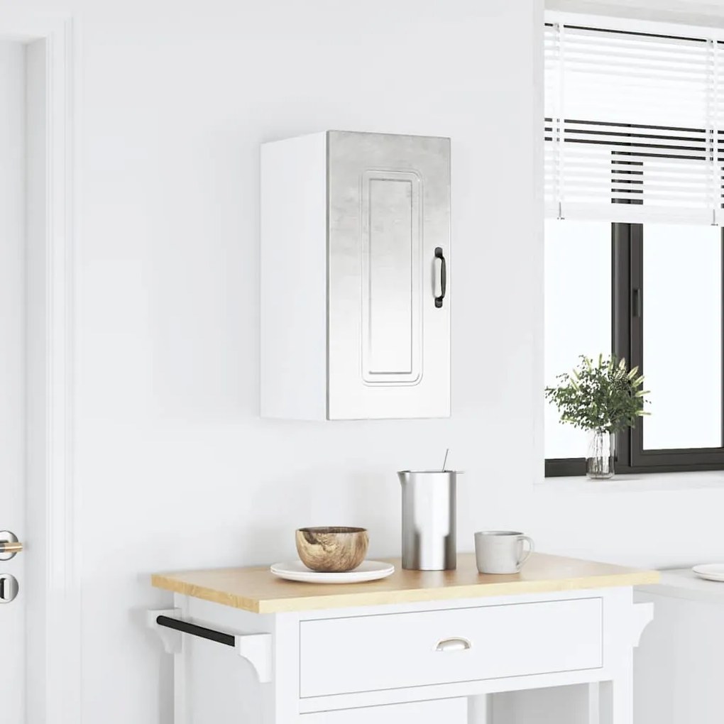 vidaXL Armário de parede cozinha Kalmar betão madeira projetada cinza