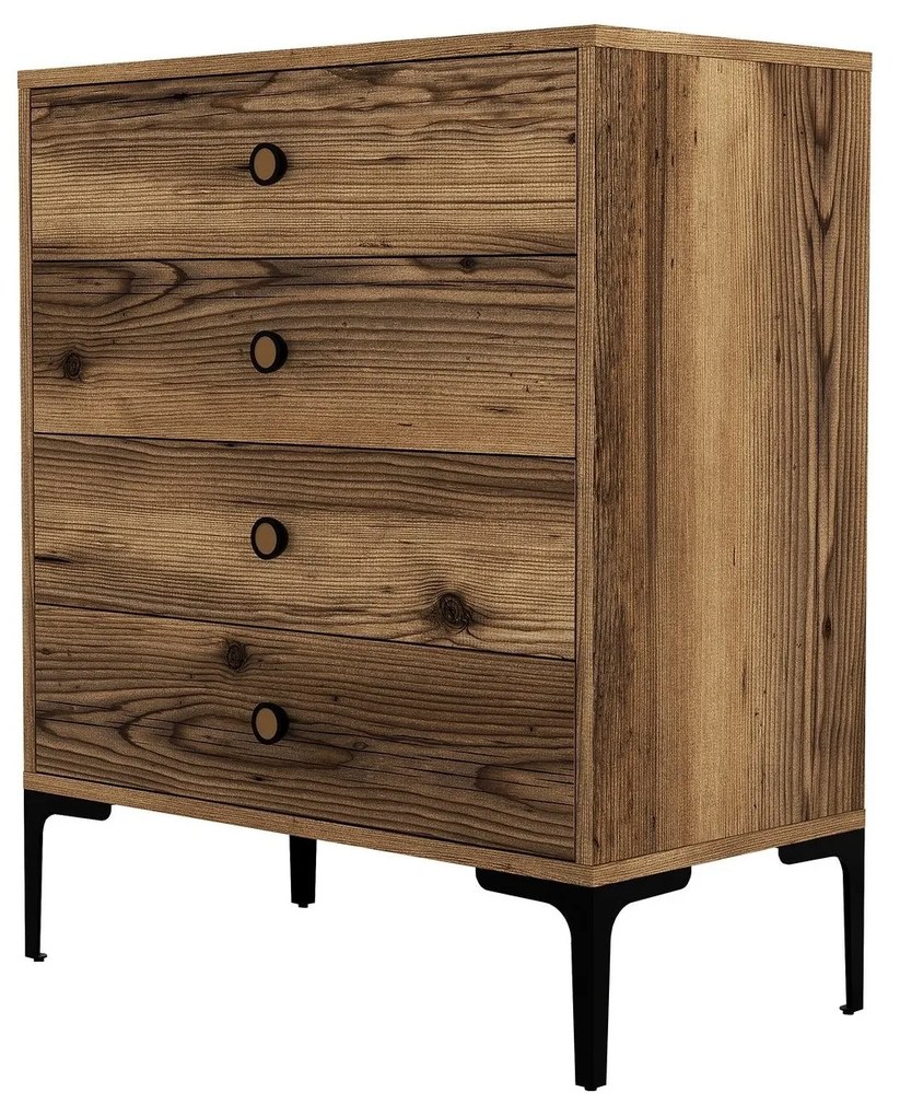 Cómoda Lizbon500 – Nogueira – 76x90,7x40 cm