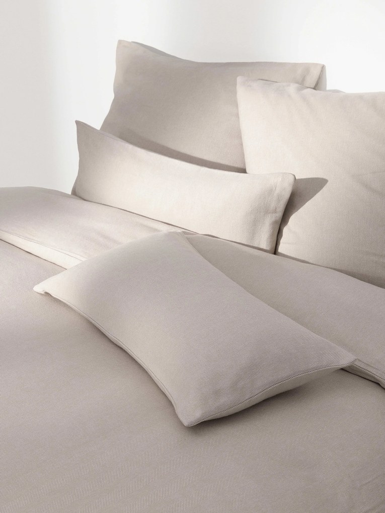 Capa de edredão em flanela com padrão de espinha de peixe Wanda