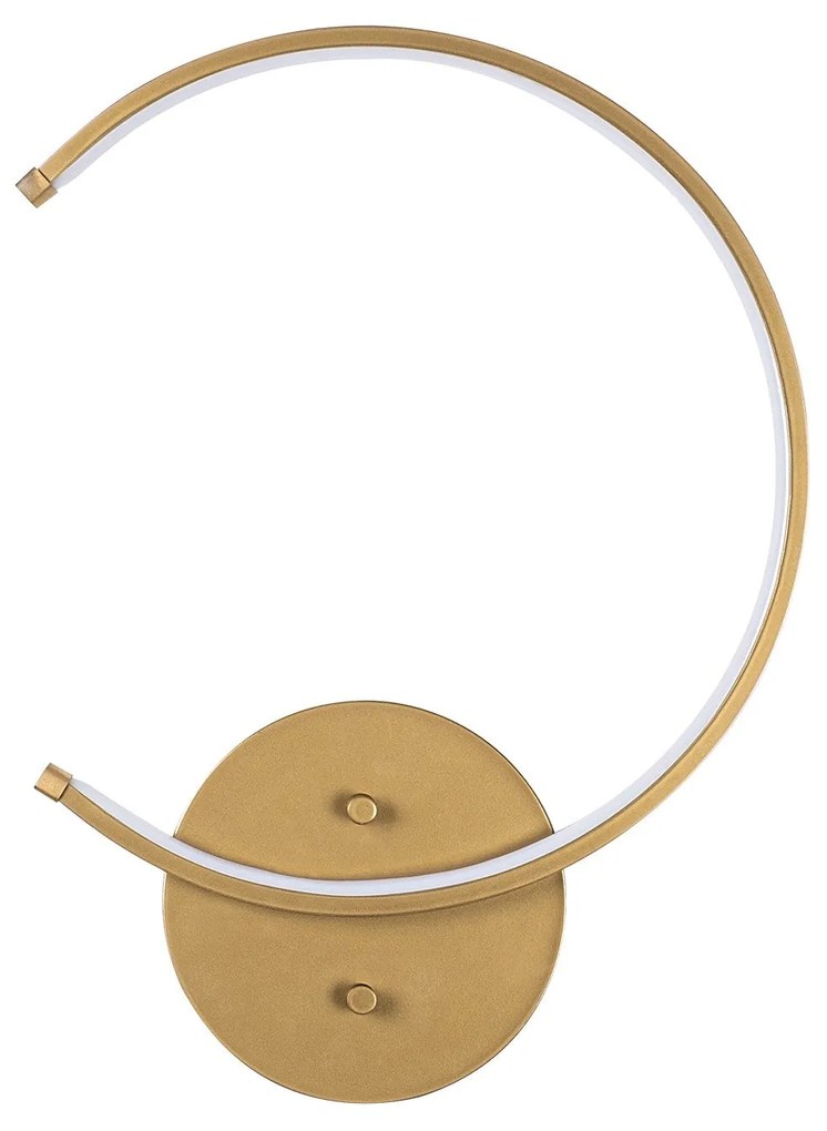 Candeeiro de Parede Moon - Dourado - 33 cm largura, 46 cm altura, 6 cm