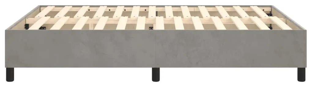 Estrutura de cama sem colchão 140x200 cm veludo cinzento-claro