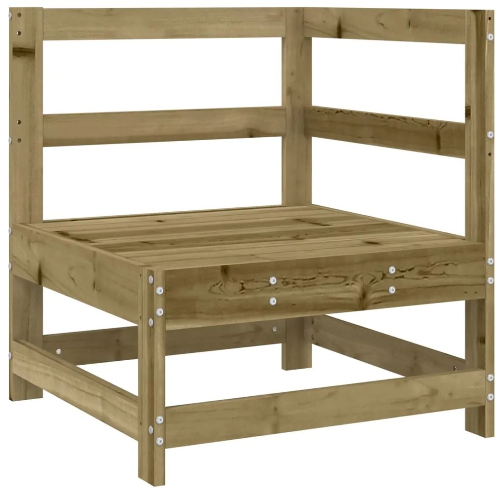 8 pcs conjunto lounge de jardim madeira de pinho impregnada