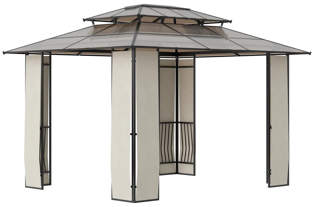 Outsunny Pérgola de Jardim 3,6x3m Pérgola de Exterior com Cobertura de