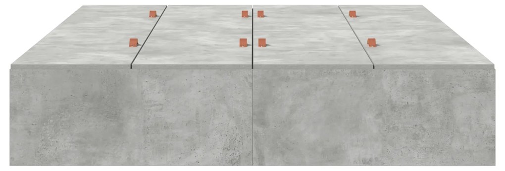 Estrutura de Cama Armazenamento vidaXL Cinza Concreto 135x190 cm