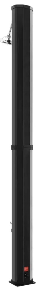 Chuveiro solar de exterior c/ cabeça e torneira 35 L preto