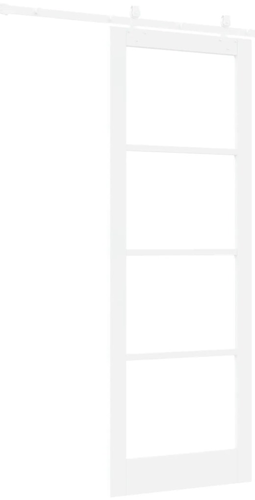 Conjunto de Porta Deslizante vidaXL com Hardware Branco 83x232 cm Made