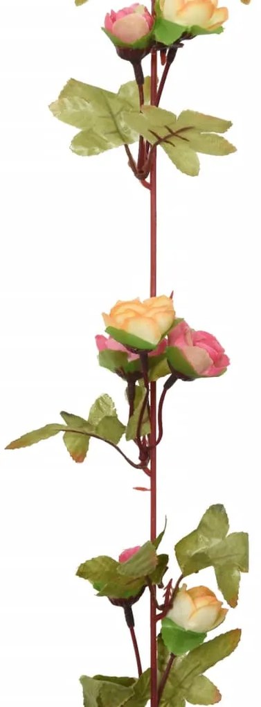 Grinaldas de flores de Natal 6 pcs 215 cm rosa