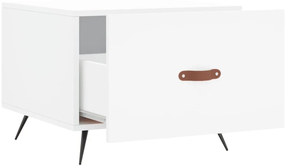 Mesas de centro 2 pcs 50x50x40 cm madeira processada branco