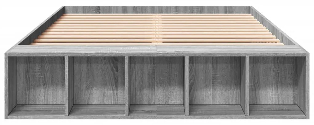 Estrutura cama 140x190 cm derivados de madeira cinzento sonoma