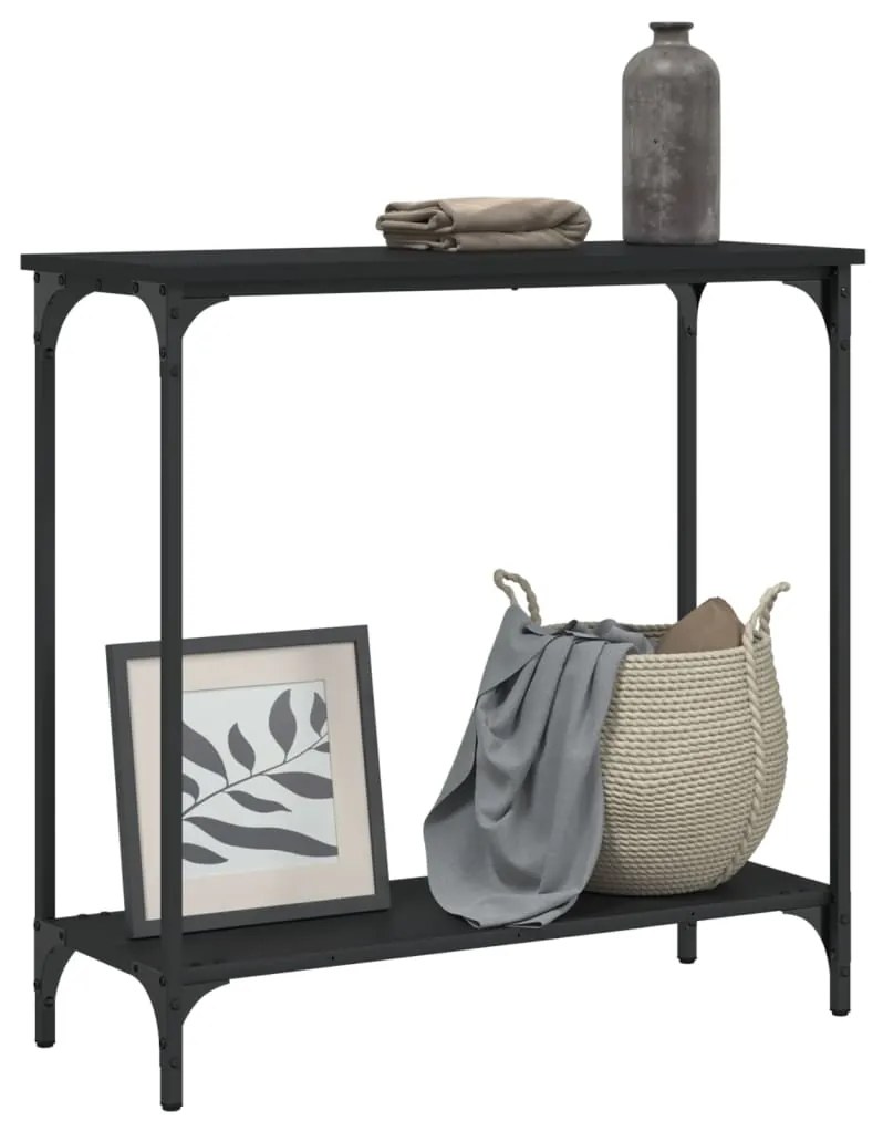 Mesa consola 75x30,5x75 cm derivados de madeira preto