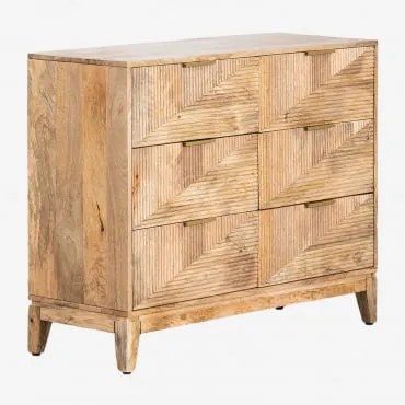 Cômoda De Madeira De Mangueira Baty Design Madeira Natural - Sklum