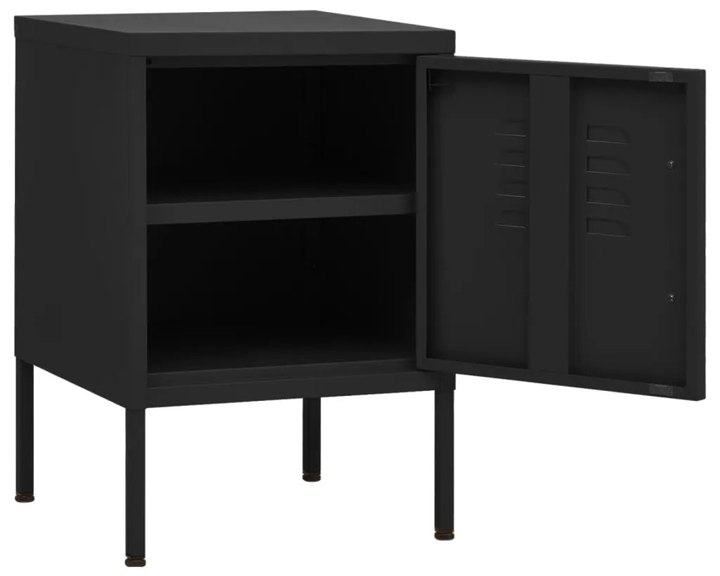 Mesa de cabeceira 35x35x51 cm aço preto