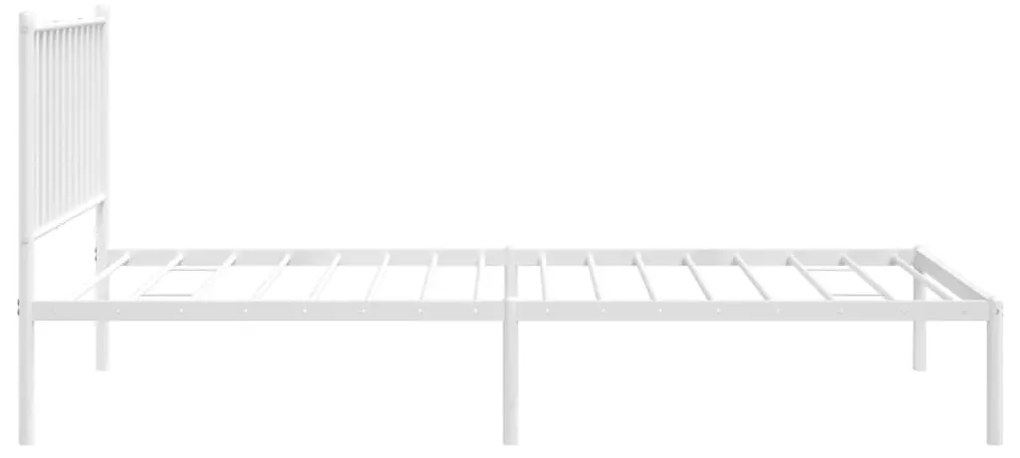 Estrutura de cama com cabeceira 90x200 cm metal branco