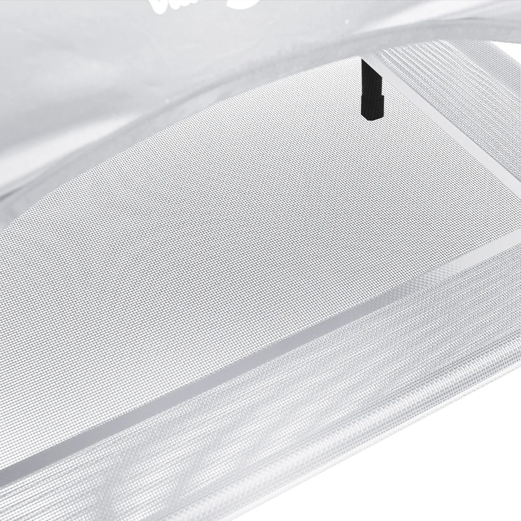 Cama Elevada para Cães com Teto Removível Cinza Prateado XL Aço