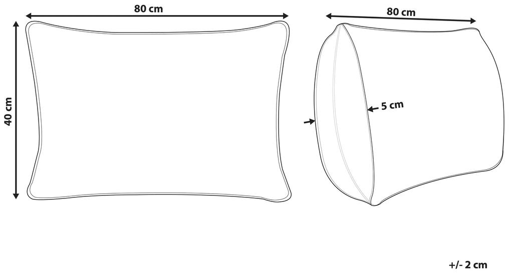 Almofada de baixo perfil em microfibra 40 x 80 cm ERRIGAL Beliani