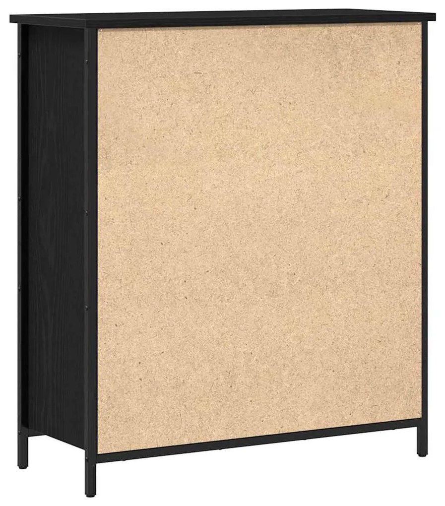Buffet Preto em Madeira de Carvalho 70x30x80 cm em Madeira Engenharia