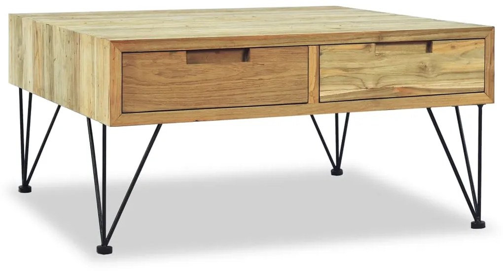 Mesa de centro em teca maciça 80x80x40 cm