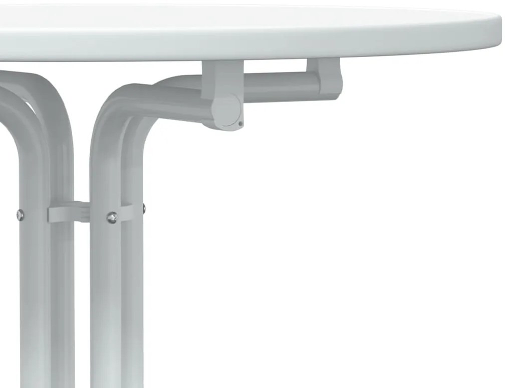 Mesa de jantar Ø60x110 cm derivados de madeira e aço branco