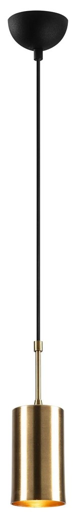 Candeeiro de Teto Kem – Dourado e Preto – 9 cm x 124 cm