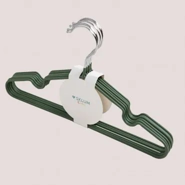 Conjunto De 6 Cabides Em Metal Anttal Kids Erva Verde - Sklum