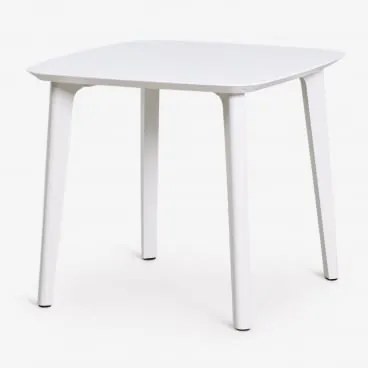 Mesa De Jardim Quadrada 85x85 Cm Em Polipropileno Scand Branco - Sklum