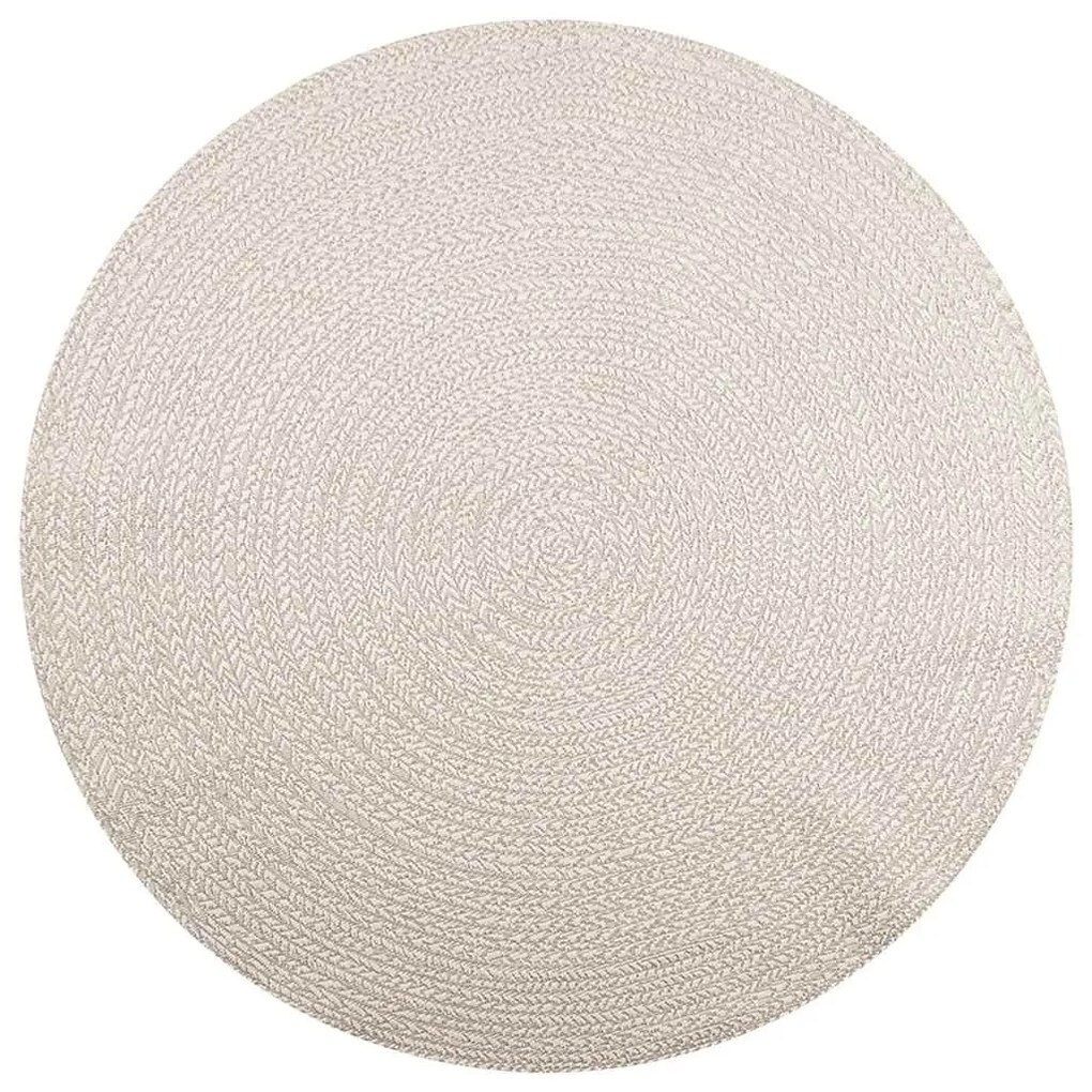 Tapete ZIZUR creme Ø 200 cm aspeto de juta interior e exterior
