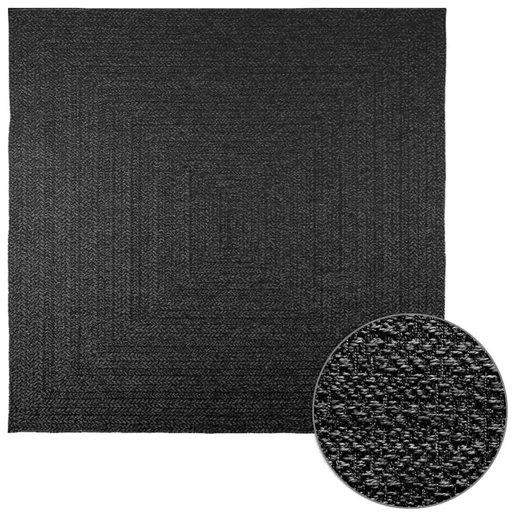 vidaXL Tapete ZIZUR antracite 200x200 cm aspeto juta interior exterior