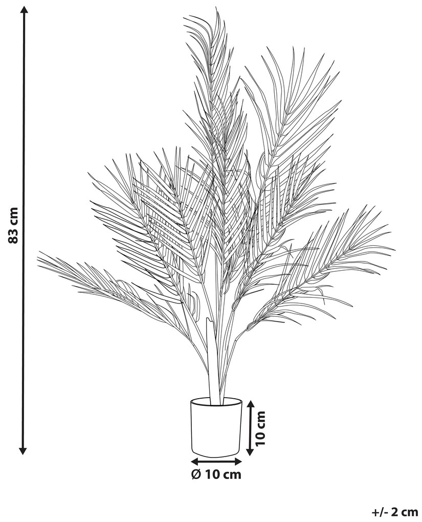 Planta artificial em vaso verde e preto 83 cm ARECA PALM Beliani