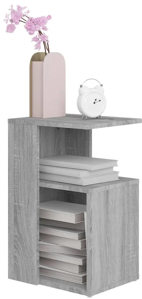 Mesa de apoio 36x30x56 cm madeira processada sonoma cinza